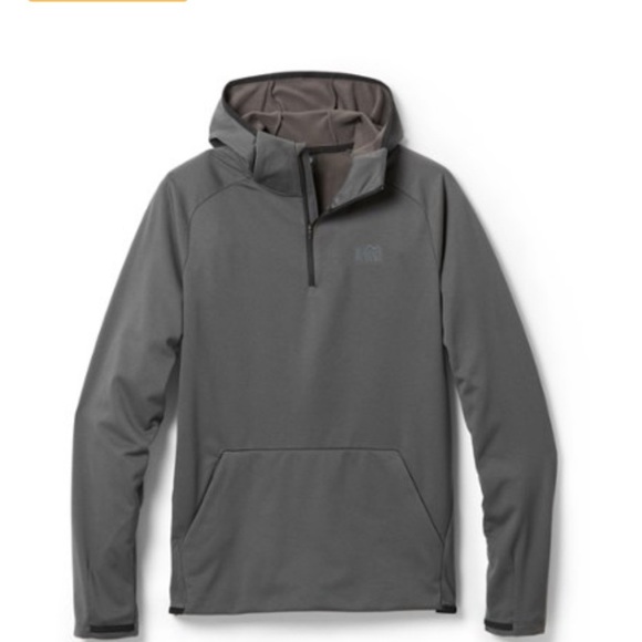 REI Co-op Men’s M Medium Active Pursuits Tech Hoodie Dark Grey NWT Jacket - Picture 2 of 15